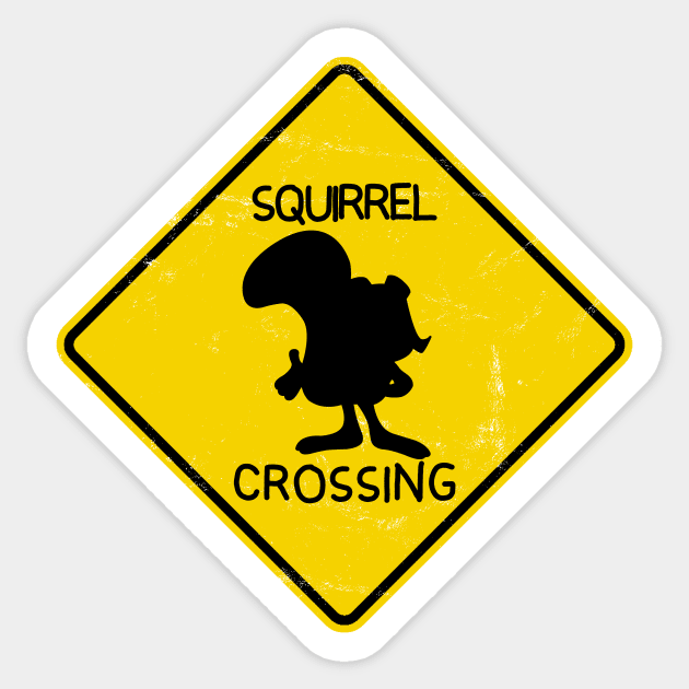 Rocky Bullwinkle - Crossing Sign Sticker by LuisP96